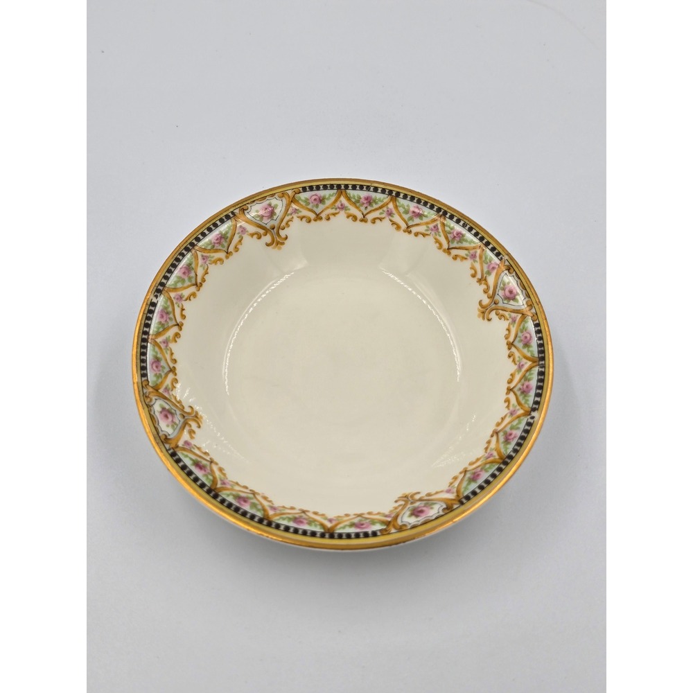 Theodore Haviland Limoges France Schleiger Gold Gilt Rose Floral Small Bowl Dish